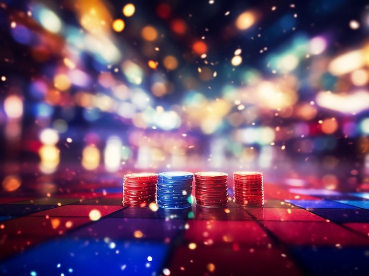 Studio live-dealer dengan multiple kamera dan interface betting di murai bet